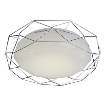 LED taklampa SVEN LED/24W/230V diameter 43 cm skinande krom