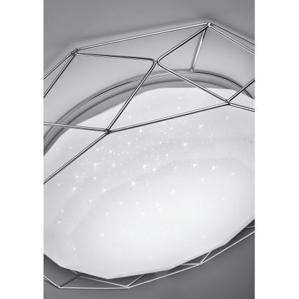 LED taklampa SVEN LED/24W/230V diameter 43 cm skinande krom