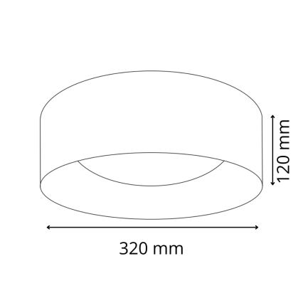 LED taklampa TULUZA LED/18W/230V diameter 32 cm vit