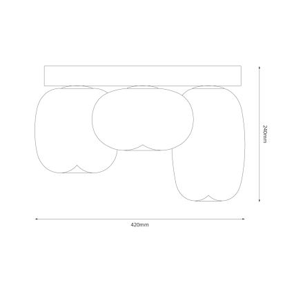 LED taklampa VASO LED/12W/230V diameter 42 cm vit