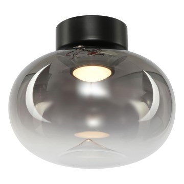 LED taklampa VASO LED/4W/230V diameter 18 cm svart/rökig