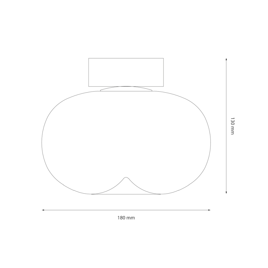 LED taklampa VASO LED/4W/230V diameter 18 cm vit