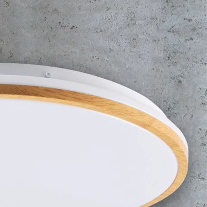 LED taklampa WOODY LED/15W/230V diameter  28 cm