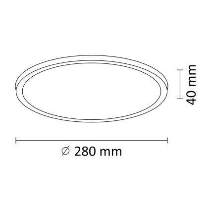 LED taklampa WOODY LED/15W/230V diameter  28 cm