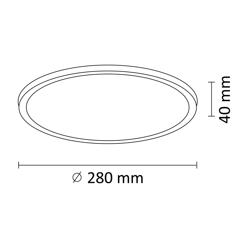 LED taklampa WOODY LED/15W/230V diameter  28 cm