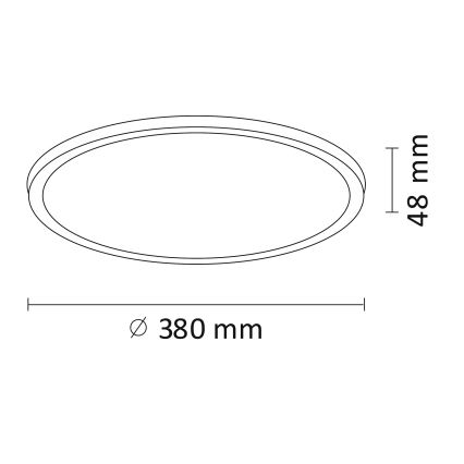 LED taklampa WOODY LED/24W/230V diameter  38 cm