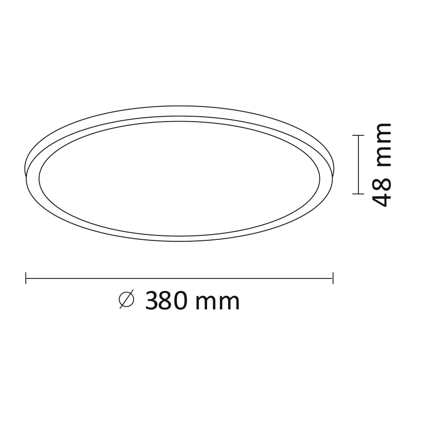 LED taklampa WOODY LED/24W/230V diameter  38 cm