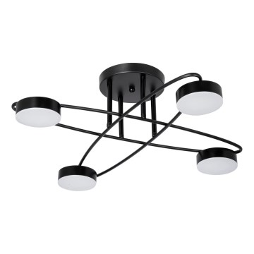 LED Takmonterad taklampa 4xLED/7W/230V 3000-6000K Ø 60 cm svart