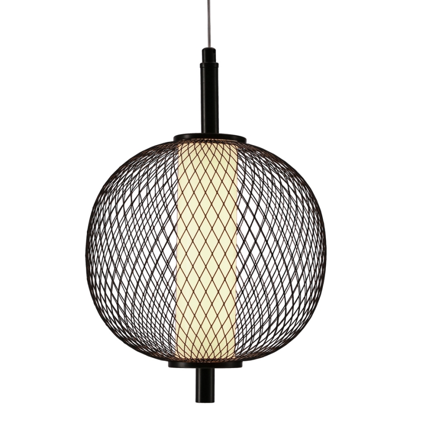 LED-takpendel på sladd PUMA LED/10W/230V Ø 20 cm svart