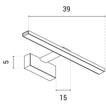 LED tavelbelysning LED/9W/230V 3000K 39 cm svart