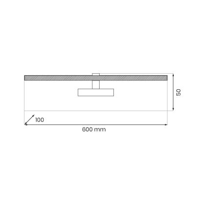 LED tavelbelysning PRADO LED/11W/230V vit