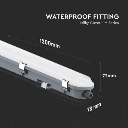 LED teknisk lysrörsarmatur med rörelse- och skymningssensor LED/36W/230V 4000K IP65 120 cm