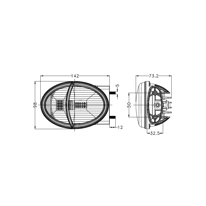 LED traktor framljus LED/102W/10-30V IP69 5700K rektangulär