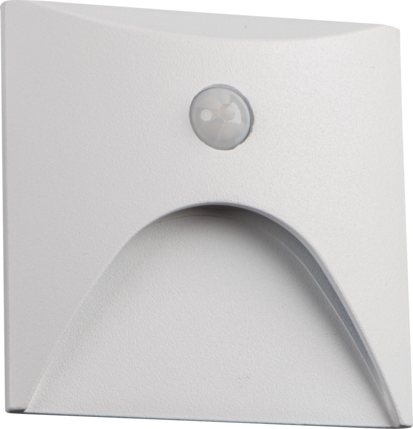 LED trapparmatur med rörelse- och skymningssensor EXIN LED/2,5W/230V 3000K IP65 vit fyrkantig