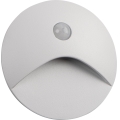 LED-trapparmatur med rörelse- och skymningssensor EXIN LED/2,5W/230V 3000K IP65 vit rund