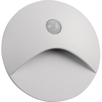 LED-trapparmatur med rörelse- och skymningssensor EXIN LED/2,5W/230V 3000K IP65 vit rund
