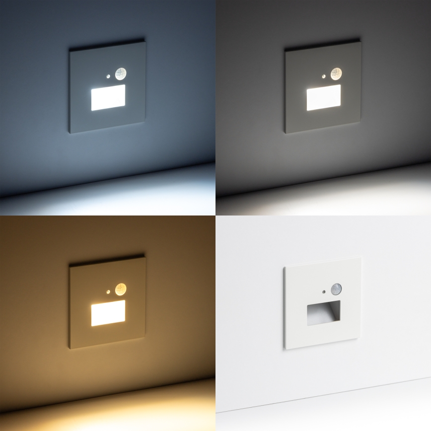 LED-trapparmatur med rörelse- och skymningssensor LED/1,5W/230V 3000/4000/6000K vit