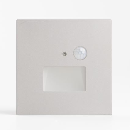 LED trapparmatur med rörelse- och skymningssensor LED/1,5W/230V 3000/4000/6500K grå