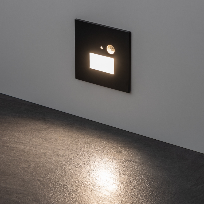 LED trapparmatur med rörelse- och skymningssensor LED/1,5W/230V 3000/4000/6500K antracit