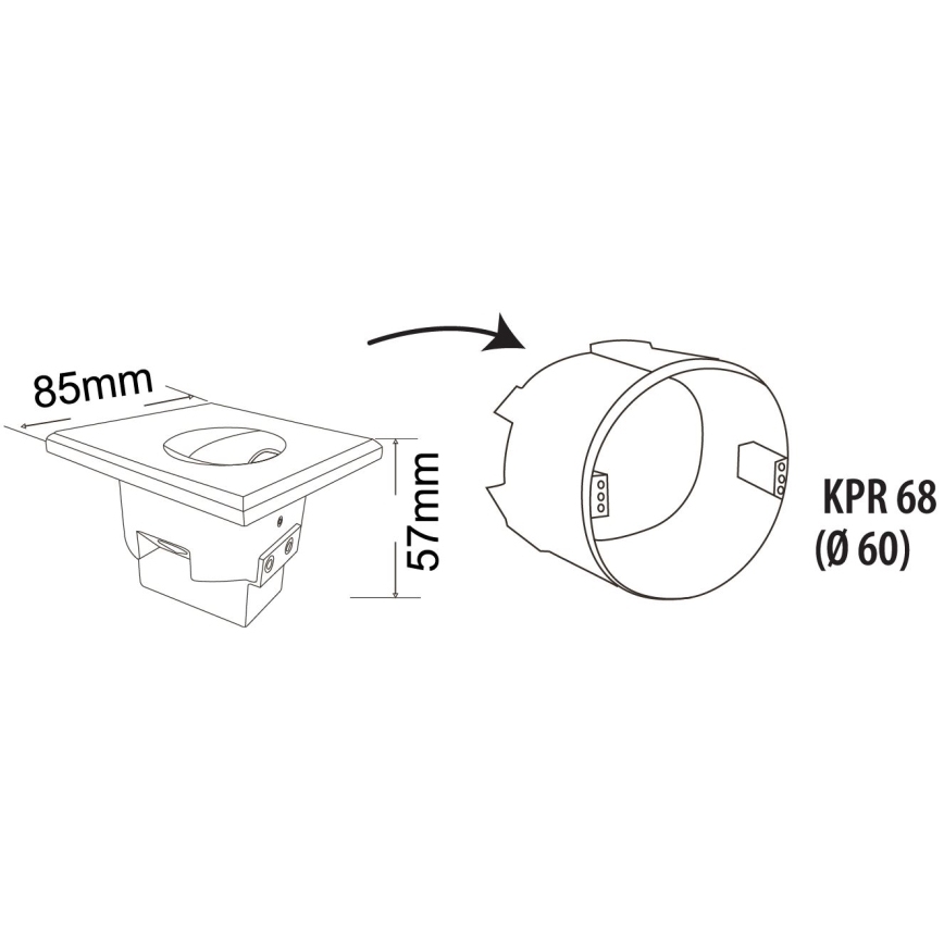 LED trappbelysning för utomhusbruk DECENTLY LED/1,5W/230V 3000/4000/6000K IP44 svart