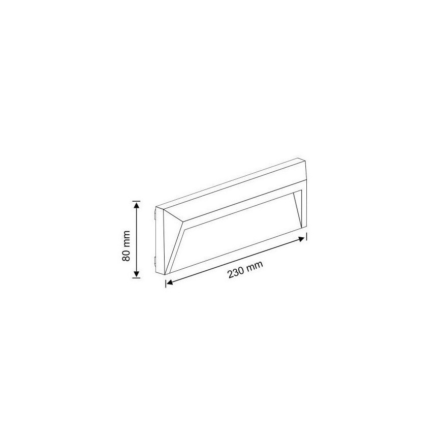 LED trappbelysning för utomhusbruk HOLDEN LED/1,6W/230V IP65 grafit