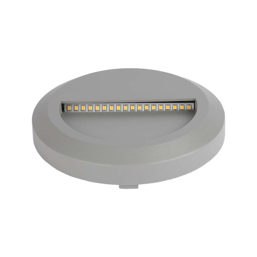 LED trappbelysning för utomhusbruk LED/2W/230V IP65 3000K grå