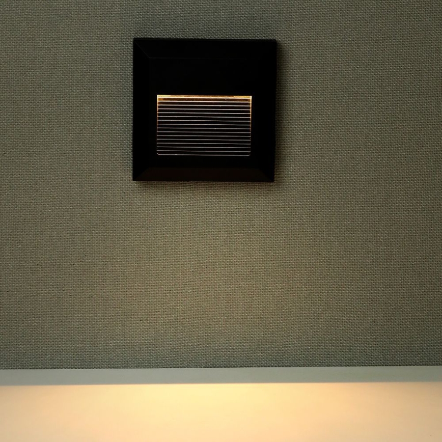 LED trappbelysning för utomhusbruk LED/2W/230V IP65 3000K svart