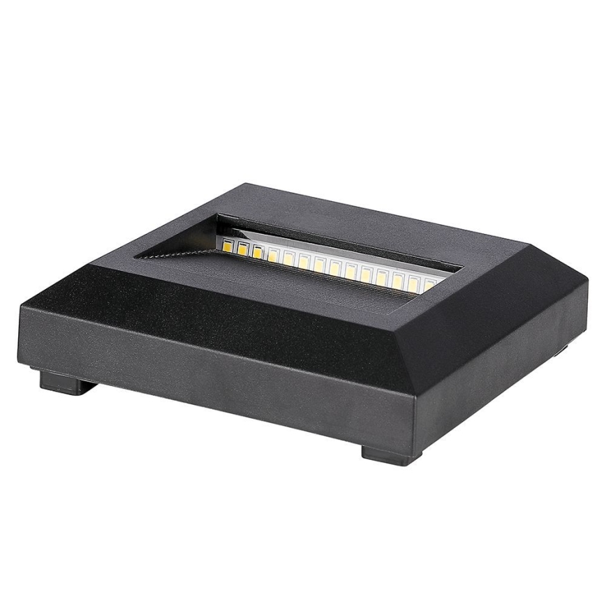 LED trappbelysning för utomhusbruk LED/2W/230V IP65 3000K svart