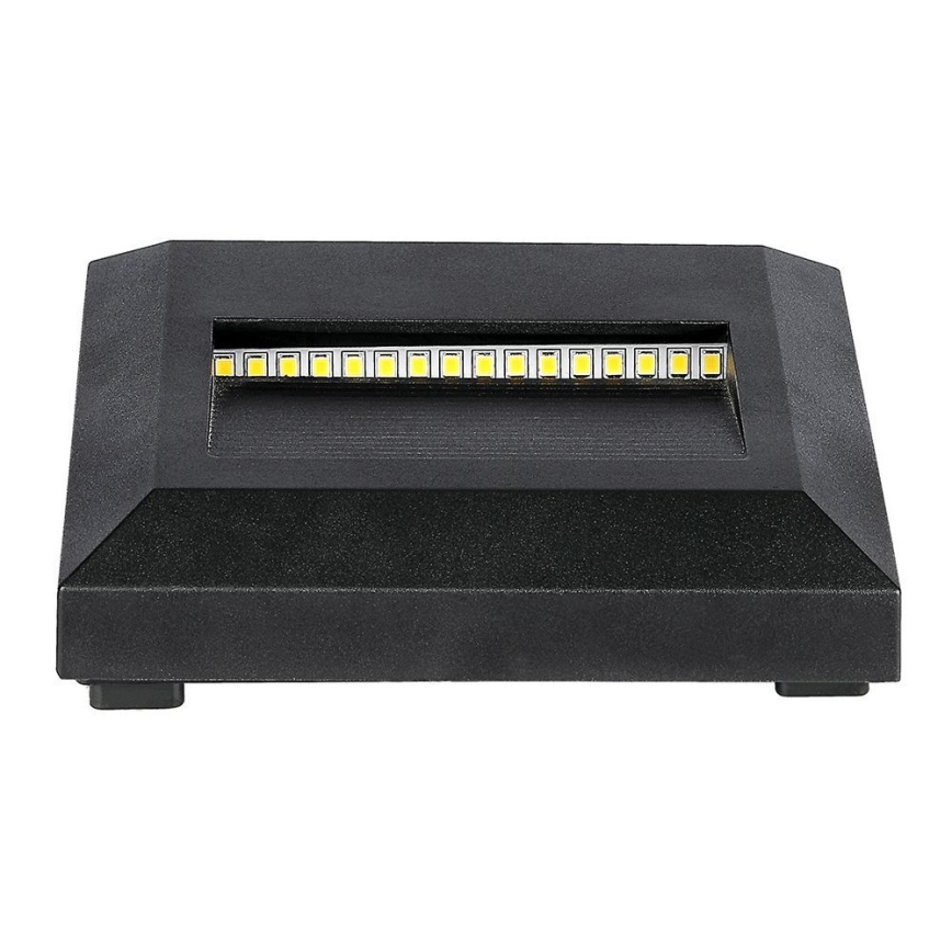 LED trappbelysning för utomhusbruk LED/2W/230V IP65 3000K svart