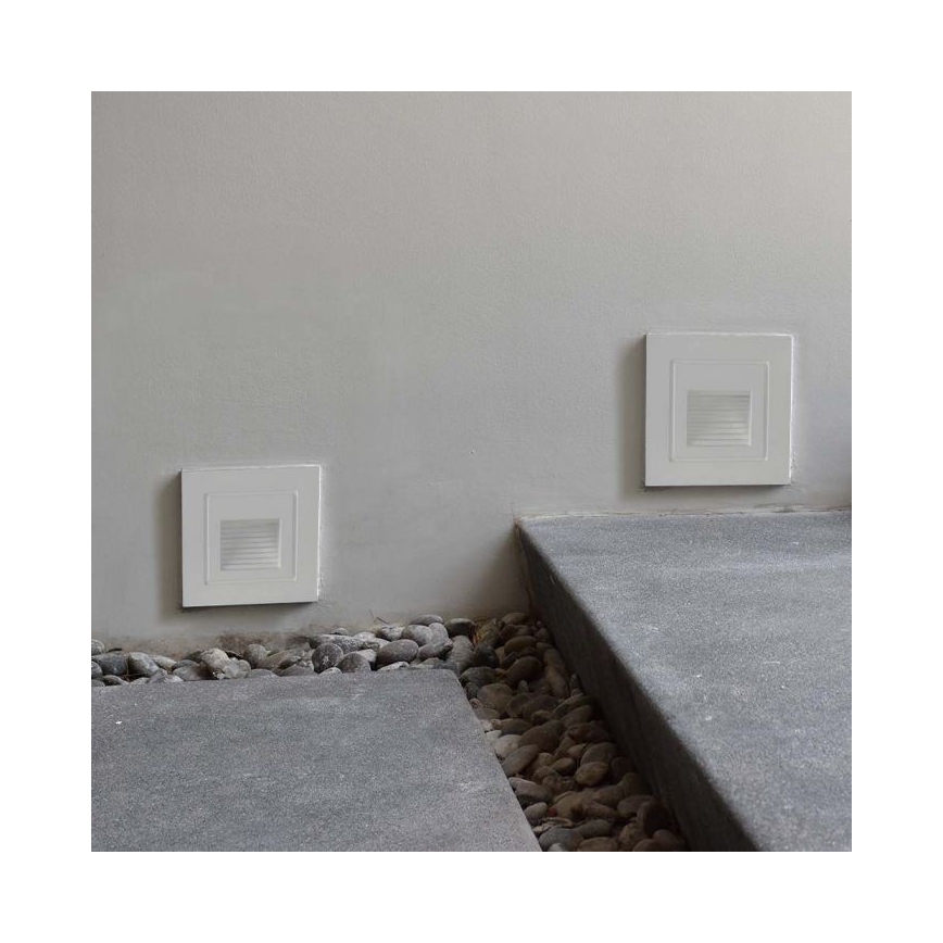 LED trappbelysning för utomhusbruk LED/3W/230V 3000K IP65 vit