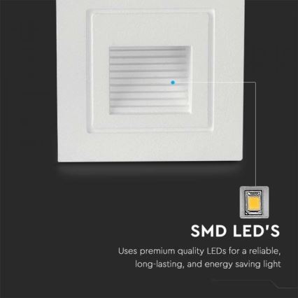 LED trappbelysning för utomhusbruk LED/3W/230V 3000K IP65 vit