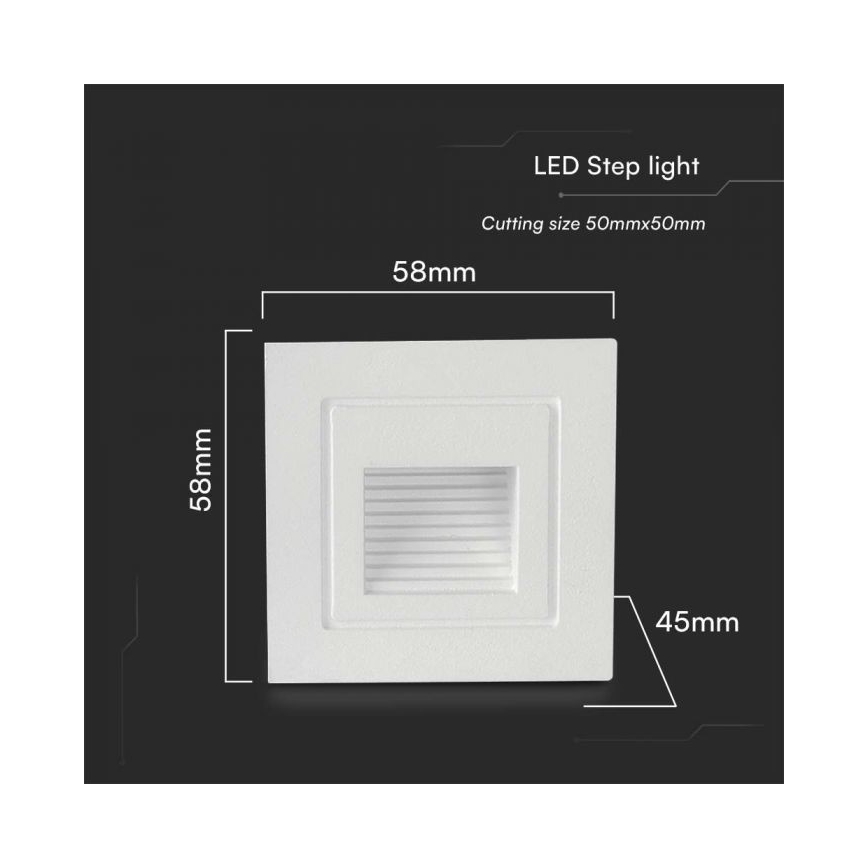 LED trappbelysning för utomhusbruk LED/3W/230V 3000K IP65 vit