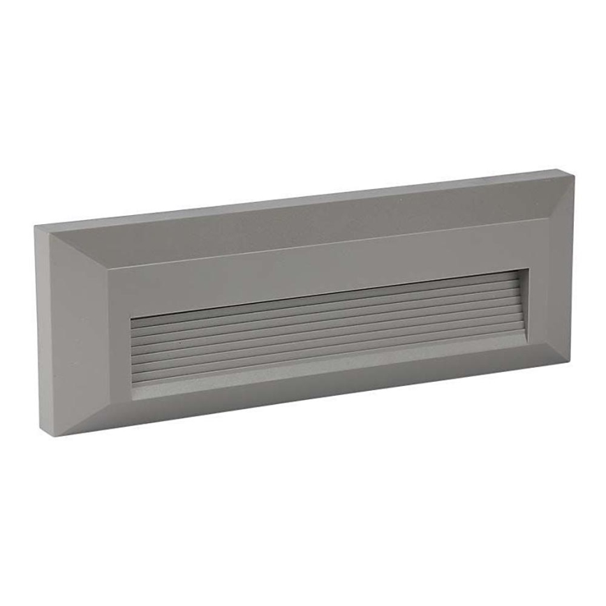 LED trappbelysning för utomhusbruk LED/3W/230V 4000K IP65 grå