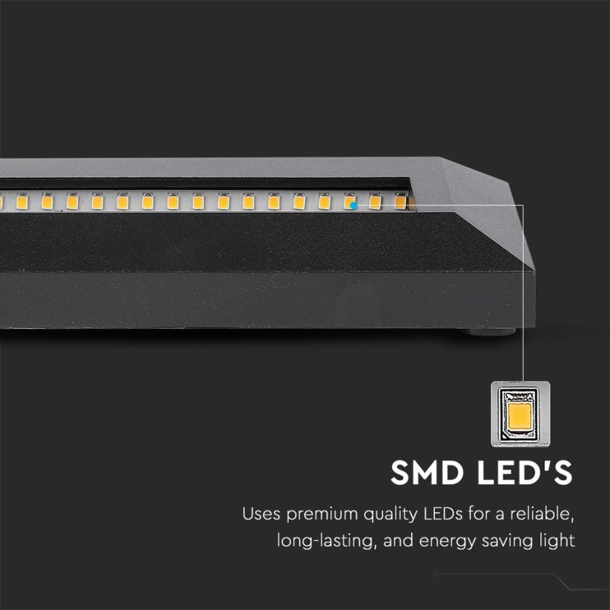 LED trappbelysning för utomhusbruk LED/3W/230V IP65 4000K svart