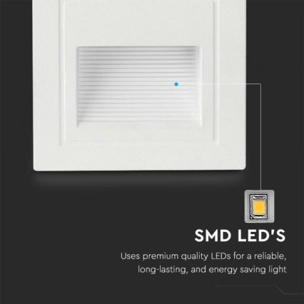 LED trappbelysning för utomhusbruk LED/5W/230V 3000K IP65 vit