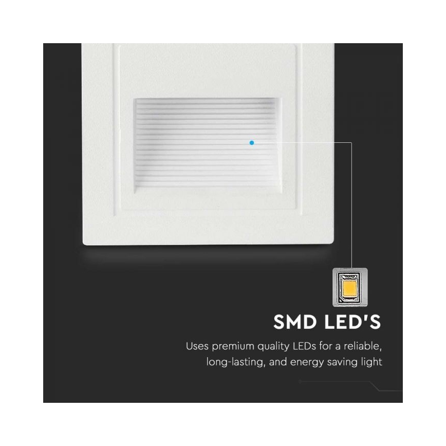 LED trappbelysning för utomhusbruk LED/5W/230V 3000K IP65 vit
