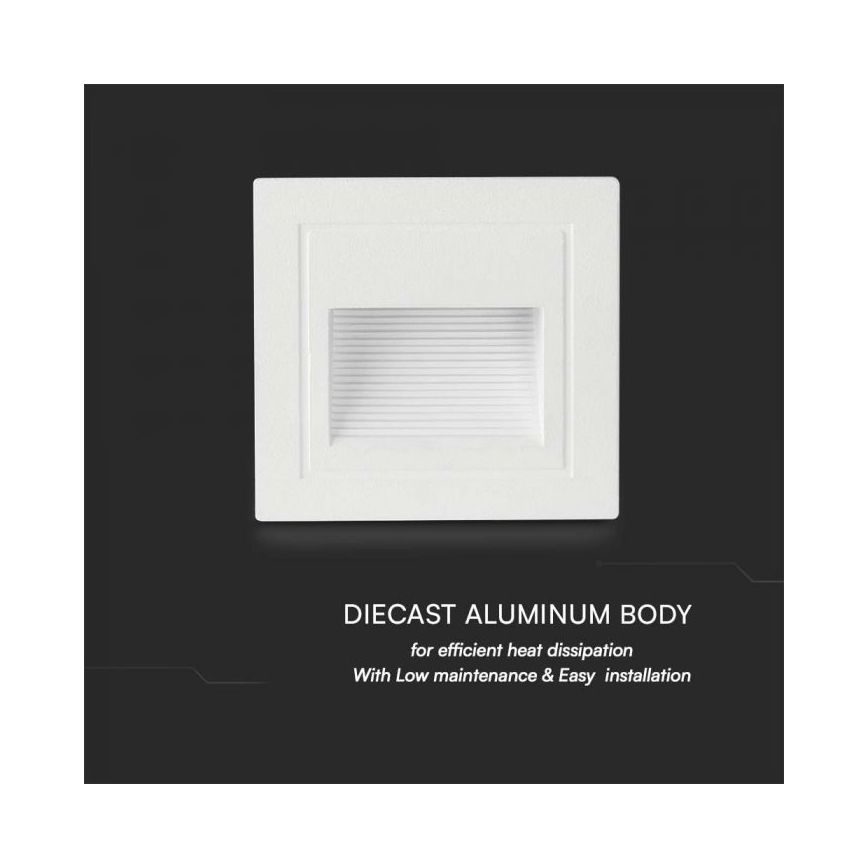 LED trappbelysning för utomhusbruk LED/5W/230V 3000K IP65 vit
