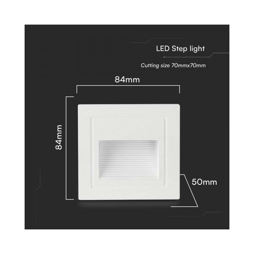 LED trappbelysning för utomhusbruk LED/5W/230V 3000K IP65 vit
