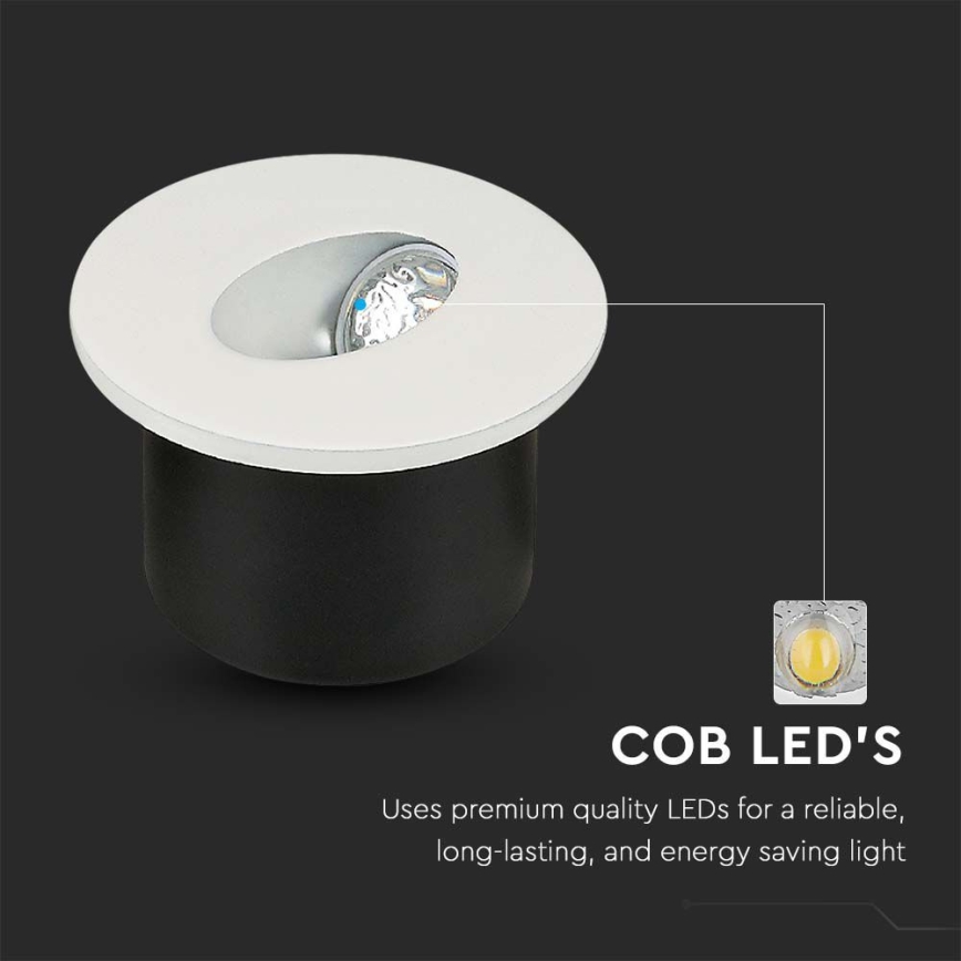 LED trappbelysning LED/3W/230V 3000K vit