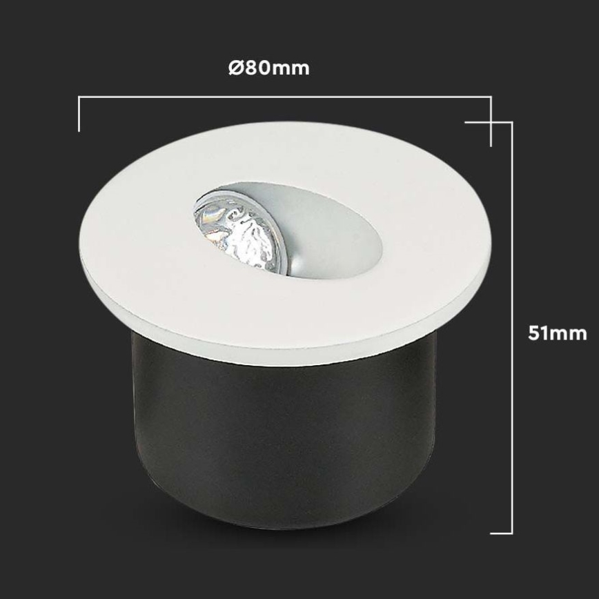 LED trappbelysning LED/3W/230V 3000K vit