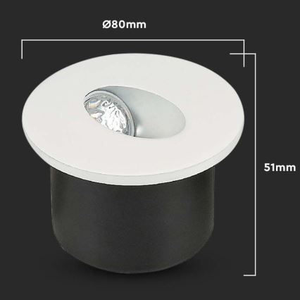 LED trappbelysning LED/3W/230V 4000K vit