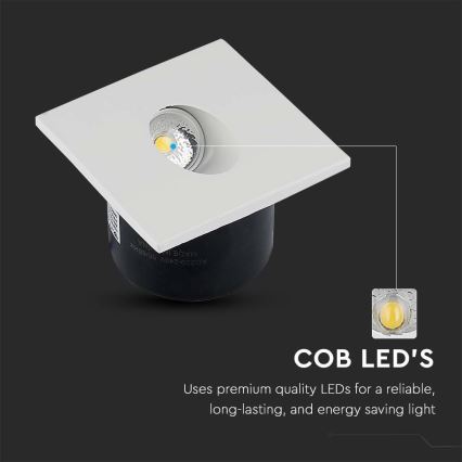 LED trappbelysning LED/3W/230V 4000K vit