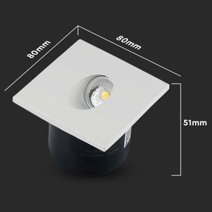 LED trappbelysning LED/3W/230V 4000K vit
