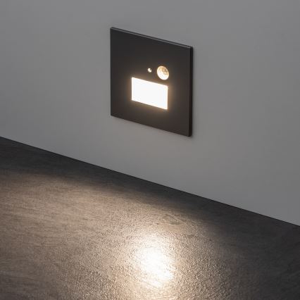 LED trapparmatur med rörelse- och skymningssensor LED/1,5W/230V 3000/4000/6500K silver