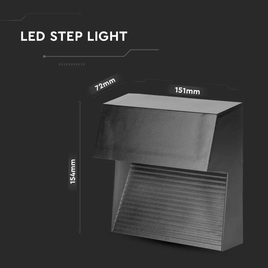 LED Trappljus 1xLED/3W/230V 4000K IP65