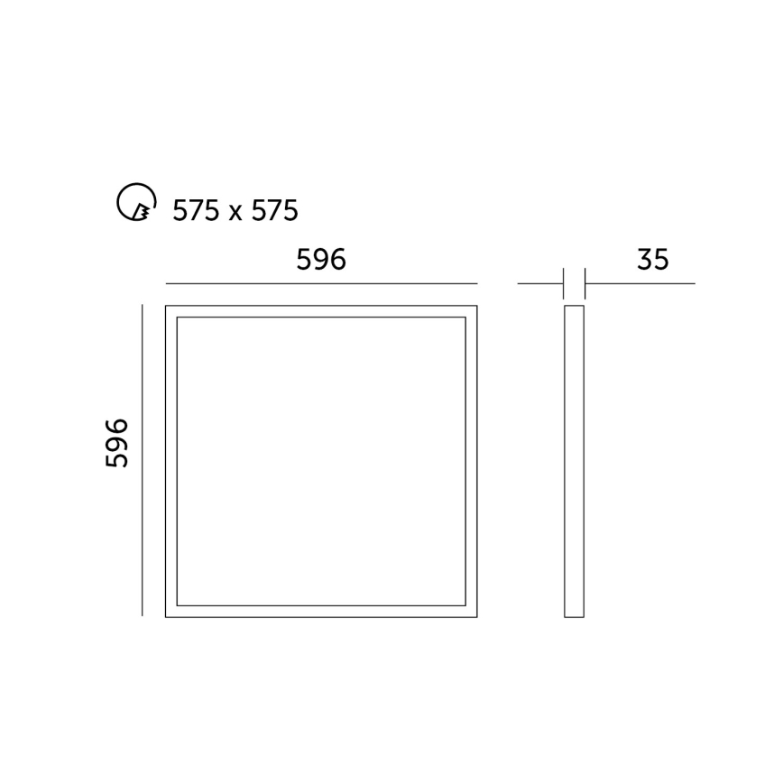 LED upphängd takpanel LED/40W/230V 4000K 60x60 cm