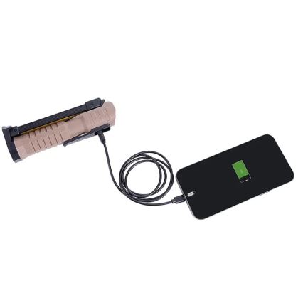 LED Ljusreglerad rechargeable fungerar flashlight med strömbanksfunktion LED/4W/5V IPX4 600 lm 2000mAh