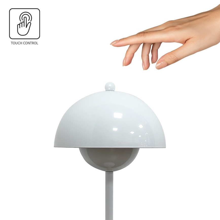 LED uppladdningsbar beröringsstyrd bordslampa COSTA LED/3W/5V 2400 mAh 3000-6000K vit