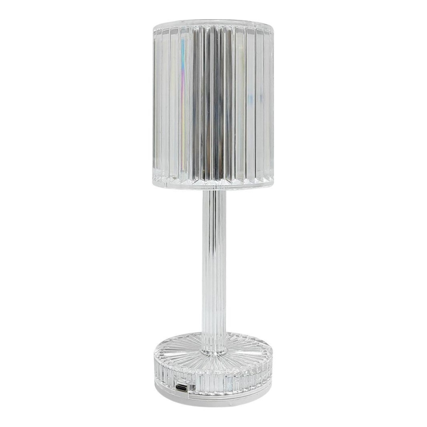 LED uppladdningsbar beröringsstyrd bordslampa SIMPLE LED/1W/5V 2400 mAh 3000-6000K genomskinlig