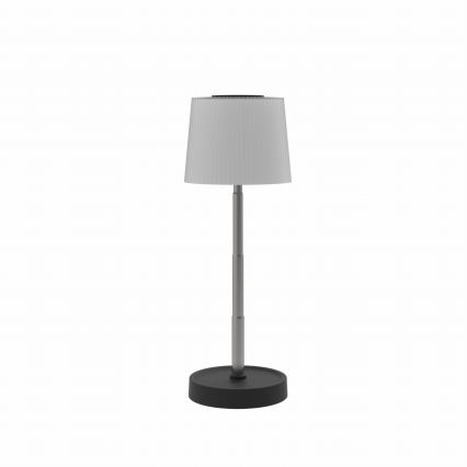 LED-uppladdningsbar bordslampa för utomhusbruk, dimbar LED/2W/5V IP44 1200 mAh grå